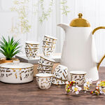 La Mesa gold and white coffee cups set 12 pcs 90ml image number 0