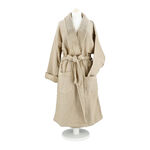 Ambra beige cotton bathrobe L/XL image number 2