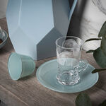 Dallaty light blue porcelain and glass tea and coffee cups set 18 pcs image number 4