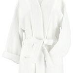 Ambra white cotton bathrobe L/XL image number 3