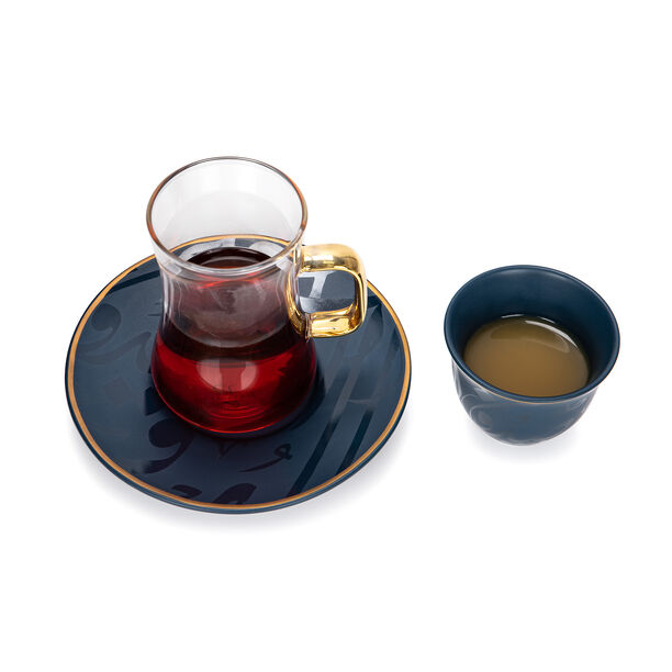 طقم كاسات قهوة مع شاي 18 قطعة image number 3