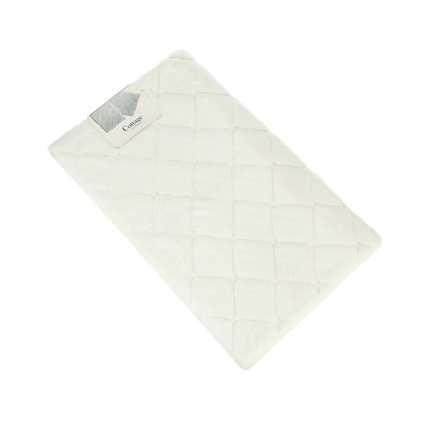 Cottage white polyester bathmat 50*80 cm image number 1