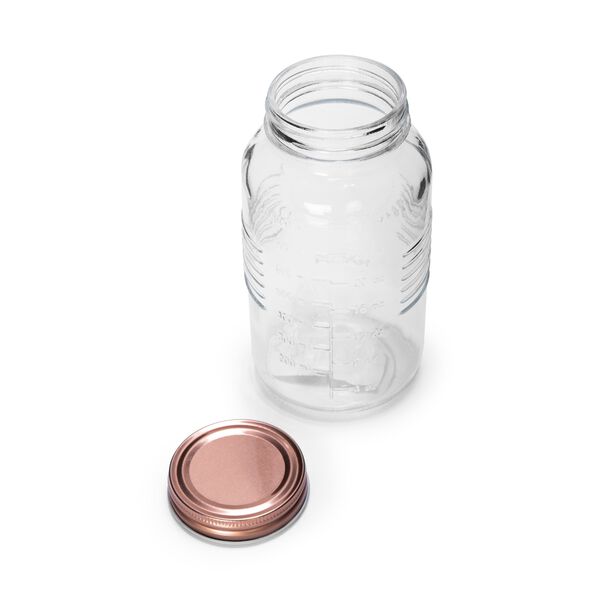 Alberto Glass Mason Jar With Copper Lid image number 1