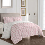 Cottage pink link print comforter king size image number 0