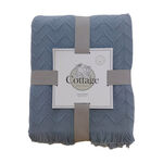 Cottage Cotton Blanket King Daily Indigo image number 0