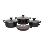 7Pcs Cast Aluminum Cookware Set with Glass Lid Piano Model image number 0