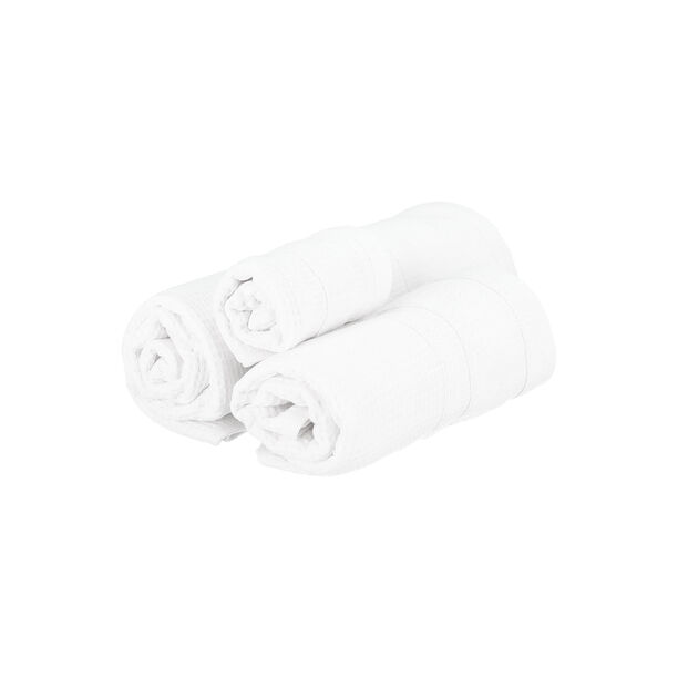 Waffle jacquard/cotton face towel, white, 30*50 cm image number 2