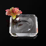Glass Ashtray Crystal Flower Pink image number 3
