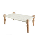 Macrame Wooden Coffee Table 120*50*40 cm image number 0
