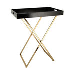 Butler Table Tray Top Gold With Black image number 1