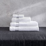 100% egyptian cotton face towel, white 30*30 cm image number 0