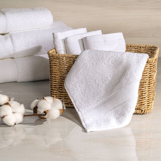Boutique Blanche white cotton ultra soft face towel 30*30 cm