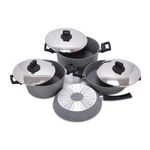 Alberto 7Pcs Granite Cookware With Lid & Soft Handles Granistone image number 1