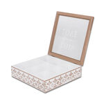 Tea Box Glass Cover Printing''This Is My Home Love Is All You Need'' 1Pc24*24*6.5Cm. image number 1