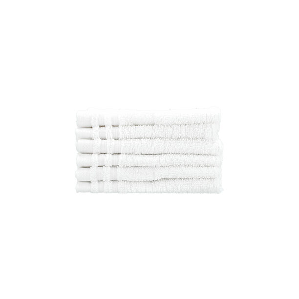 Cottage white pack of 6 cotton face towel 30*30 cm image number 2