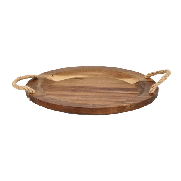 Alberto acacia wood round tray 35*35*4 cm image number 2