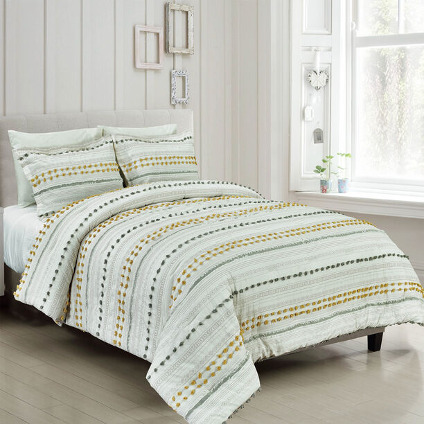  Comforter Twin Size 3 Pcs Set 100% Cotton image number 0