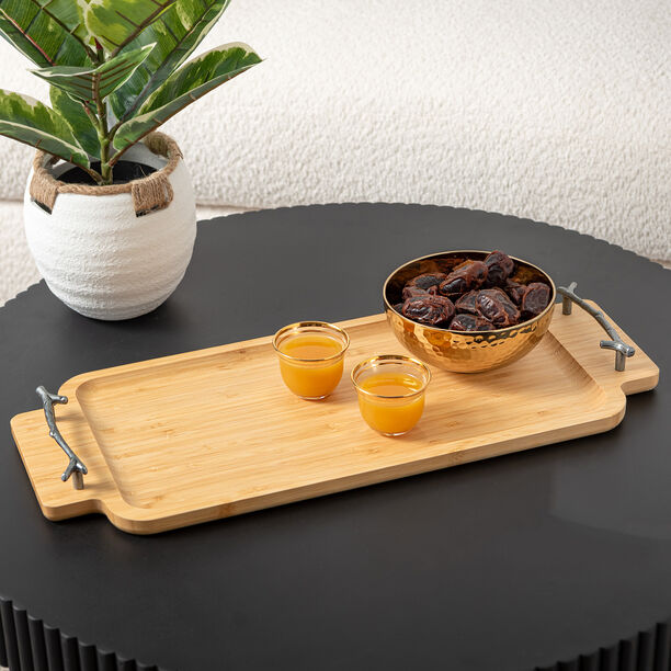 Alberto natural bamboo serving tray 50*21*4 cm image number 0