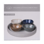 La Mesa multicolor durable porcelain serving bowl set 4 PCS image number 2