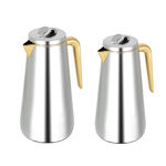 Dallaty Eve set of 2 steel vacuum flask chrome & gold image number 1