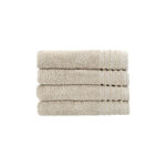 Cottage beige pack of 4 cotton hand towel 50*100 cm image number 1