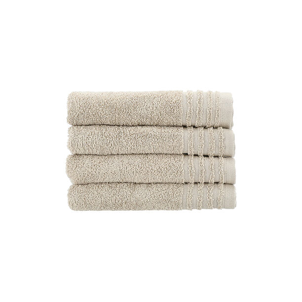 Cottage beige pack of 4 cotton hand towel 50*100 cm image number 1