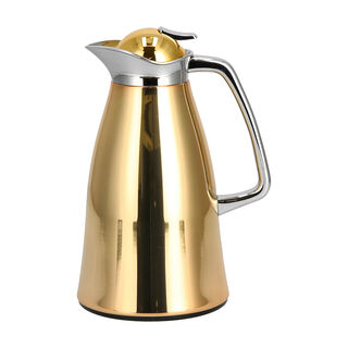Dallaty vacuum flask beige and gold 1L