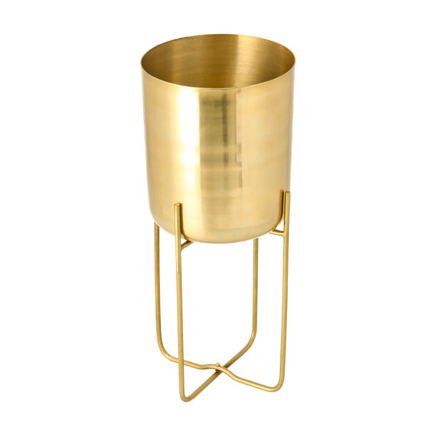 Aluminum Planter With Leg Gold image number 2