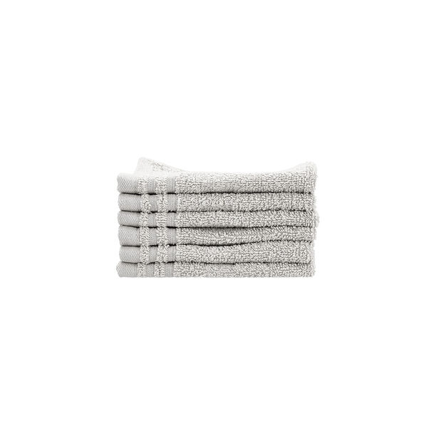 Cottage grey pack of 6 cotton face towel 30*30 cm image number 3
