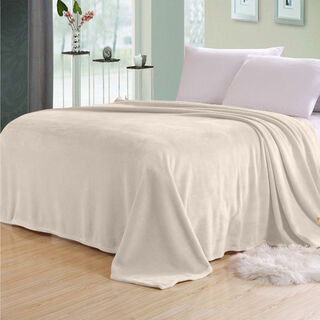 Cottage ivory micro flannel blanket 150*220 cm