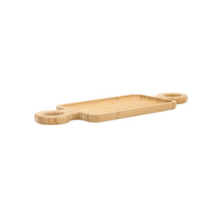 Bamboo Recatngle Plate With Two Handles