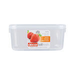 Decor Plastic Food Saver Rectangle Shape V: 1 L White Lid ( Tellfresh) image number 1