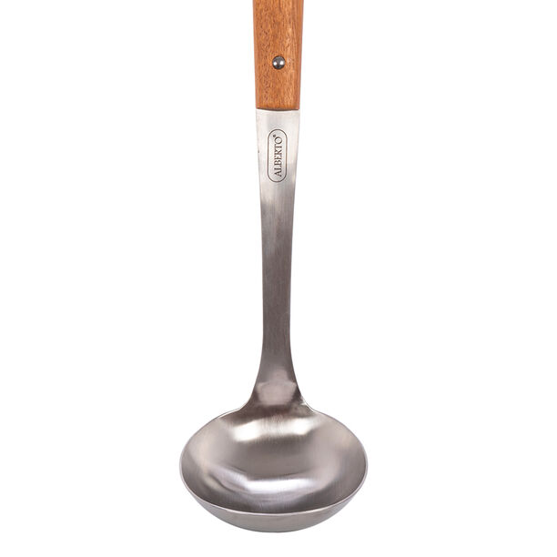 Alberto Stainless Steel Soup Ladle With Wooden Handle image number 2
