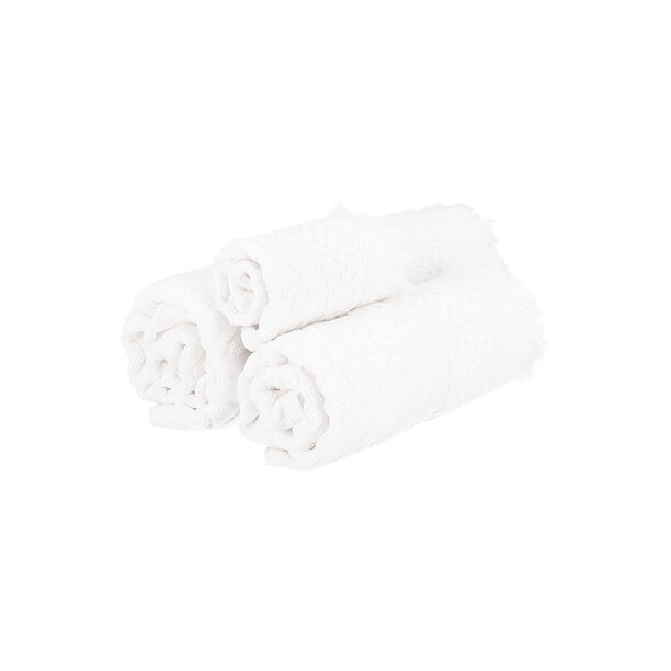 منشفة استحمام قطن/جاكارد، أبيض، 70*140 سم image number 2