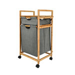 Bamboo storage basket cart 48*32*110 cm image number 1