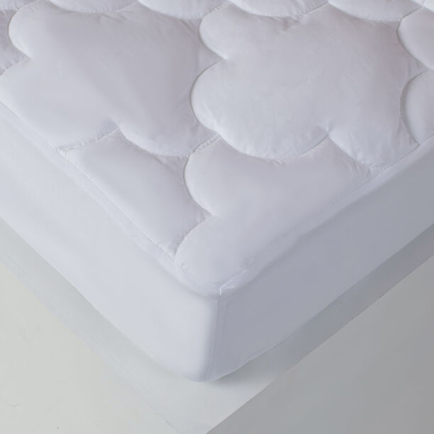 Boutique Blanche white cotton queen size mattress protector 180*200*25 cm image number 1