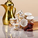 La Mesa gold and white coffee cups set 12 pcs 90ml image number 2