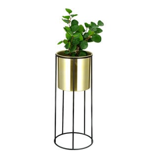 Planter With Stand Gold 26.5*26.5*60.5Cm