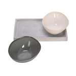 La Mesa multicolor durable porcelain serving bowl set 2 PCS image number 1