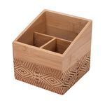 Bamboo Utensil Box Carved image number 0