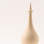 Homez beige ceramic Ramadan decoration 12.8*12.8*37.7 cm image number 1
