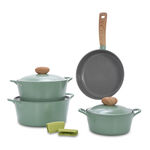 Neoflam Retro 7 Pieces Ceramic Cookware Set Green  image number 1