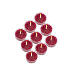 9 Pieces Tea Light Candle Burgundy Berry image number 2