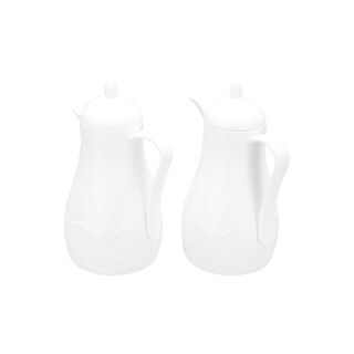Dallaty white plastic flask 1L 2 pcs