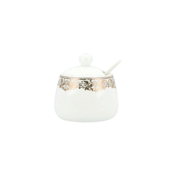 La Mesa white glass and porcelain Saudi tea and coffee cups set 28 pcs image number 3