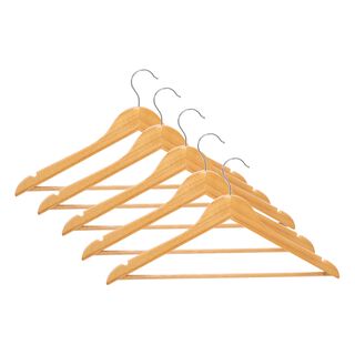 5 Pieces Wooden Shirt Hanger