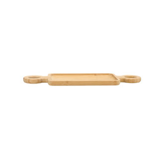 Bamboo Recatngle Plate With Two Handles