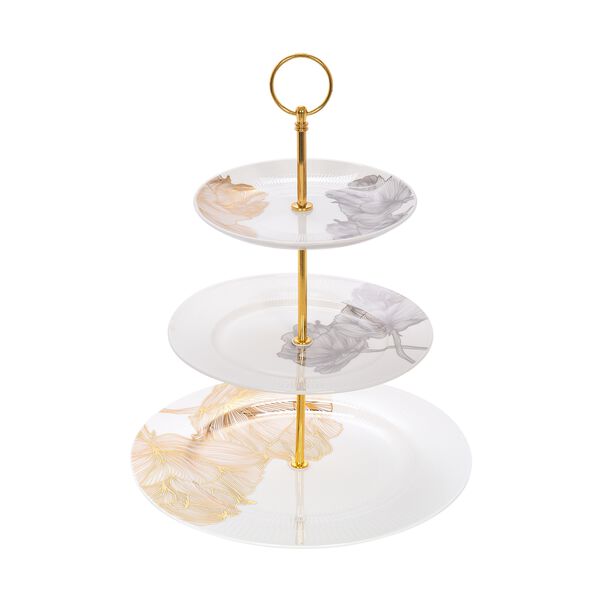 La Mesa white porcelain 3 tiered cake stand image number 0