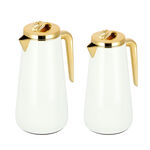 Dallaty Eve set of 2 steel vacuum flask white & gold image number 2