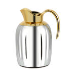 Dallaty pumpk steel vacuum flask chrome and gold 1L image number 1